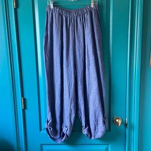 FLAX LINEN RELAXED FIT PANTS SIZE LARGE